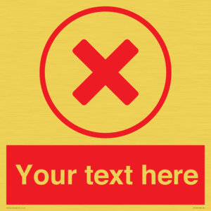 Custom red background, red cross in circle sign